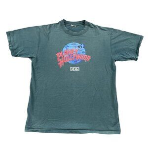 VTG Planet Hollywood Chicago T-Shirt Mens Large Teal Tee